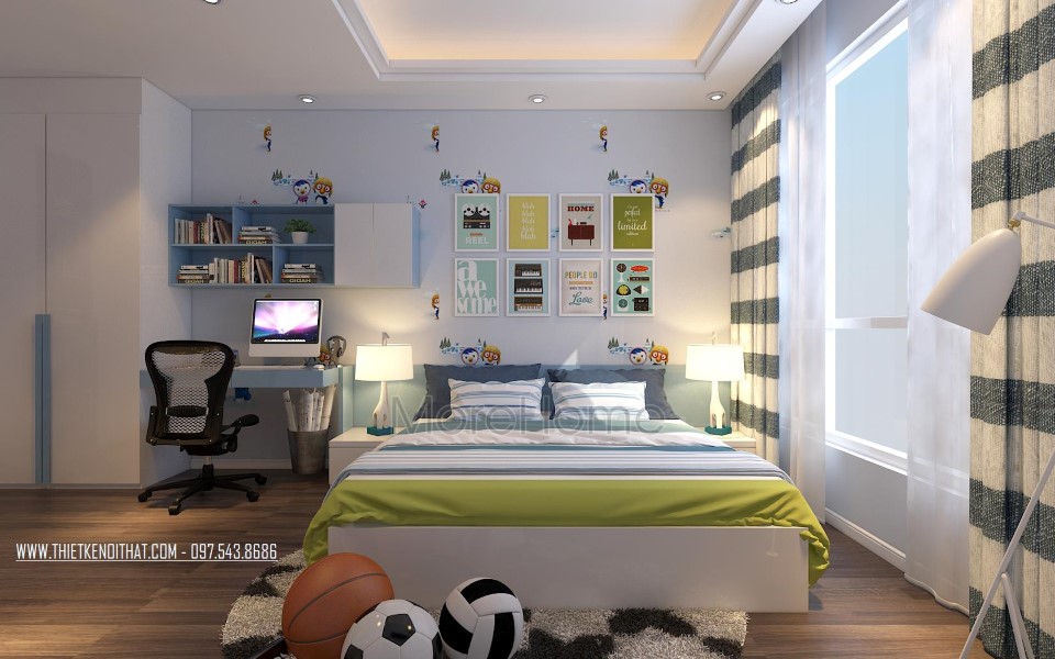 Những mẫu thiết kế nội thất phòng ngủ bé trai